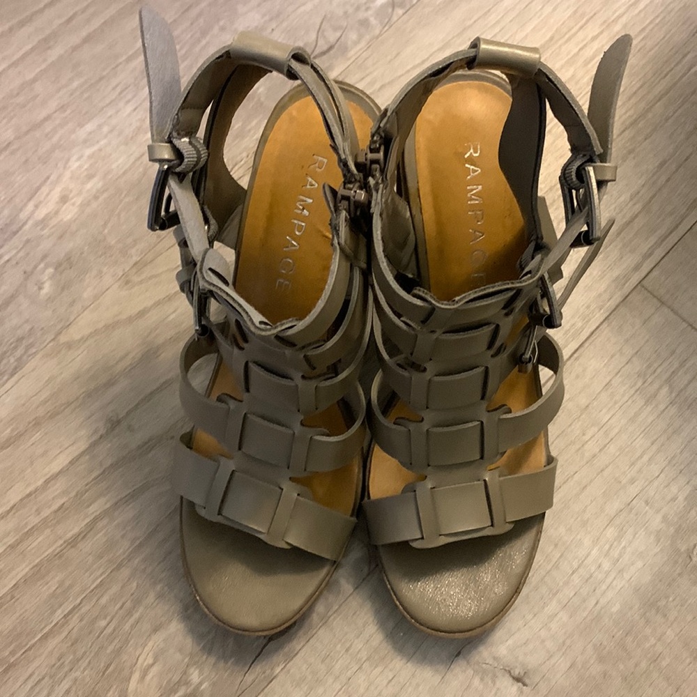 Rampage gray block heels